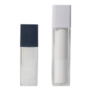 Bouteille sans air personnalisée rotative dégradée <span class=keywords><strong>Lotion</strong></span> en plastique givrée résistante 15ml 30ml 50ml bouteille de luxe à pompe sans air avec pompe - Product Image 6