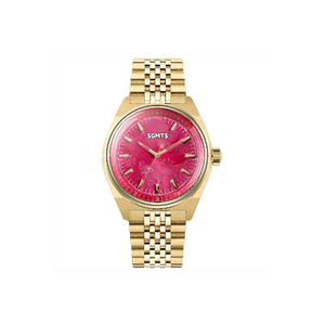 Reloj azul hielo de moda, nuevo reloj de cuarzo con esfera de metal con diseño de hueso de serpiente, pequeño reloj dorado Saturno para mujer - Product Image 5