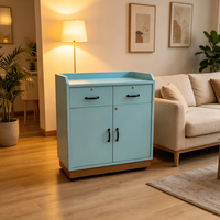 Bureau d'accueil moderne et minimaliste en acier inoxydable pour hôtel, restaurant et bureau
