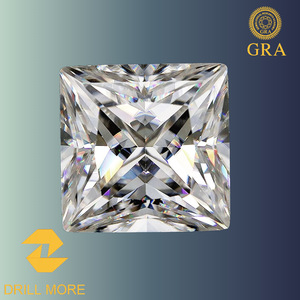 GRA Moissanite Princess Cut D Color VVS Clarity Loose Stone For Ring Making - Product Image 2