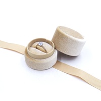 Boîtes à bagues en velours pour boucles d'oreilles et pendentifs Vitrine élégante de bijoux avec ruban Coffrets cadeaux pour bagues et bijoux