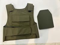 Gilet pare-balles intégral OD Green UHMWPE IIIA, plaque de protection rigide IV 4 Strike Face, casque tactique balistique FAST 3A