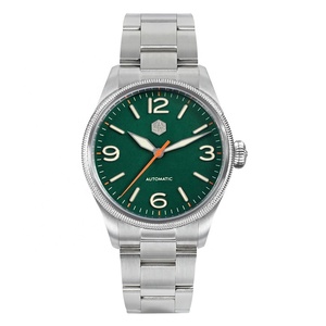 Reloj Mecánico Automático <span class=keywords><strong>San</strong></span> <span class=keywords><strong>Martin</strong></span> de Acero Inoxidable para Hombre con Logotipo Personalizado, Correa de Cuero, Impermeable y de Negocios - Product Image 5
