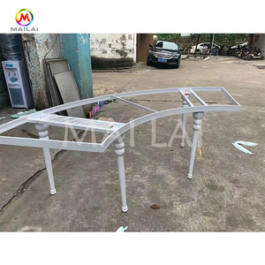 Wholesale Factory Furniture Wedding Sweetheart <strong>Table</strong> <strong>White</strong> <strong>Round</strong> <strong>Gloss</strong> Mdf Top Stainless Steel Legs Wedding <strong>Table</strong> - Product Image 6