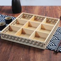 Boîte à lunch en bois pour pâtisserie, gâteaux, fromages, charcuterie, sushis