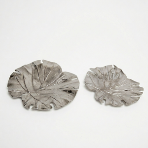 Assiette Moderne en Aluminium en Forme de Feuille, Plateau de Service Irrégulier, Plat Décoratif pour Mariage, Table à Manger, Décoration Intérieure - Product Image 1