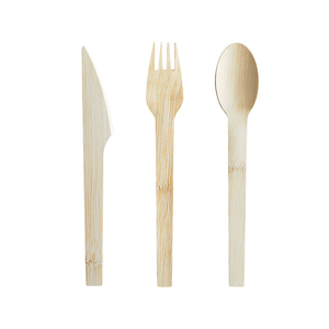 100% tre đồ dùng thiết lập compostable dao kéo thiết lập phân hủy sinh học tre thiết lập dao kéo cho đám cưới, cắm trại, Đảng - Product Image 1