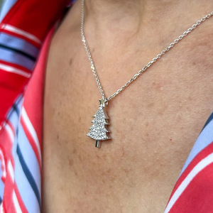 Collier pendentif étoile de Noël pour femme, collier à breloques scintillantes incrustées, bijou fantaisie, cadeau de mode - Product Image 3