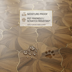 <span class=keywords><strong>Parquet</strong></span> en bois d'ingénierie brossé couleur OEM, chêne de luxe multicouche, système de pose à clipser, <span class=keywords><strong>parquet</strong></span> en chêne blanc pour villa, design feuille de lotus - Product Image 4