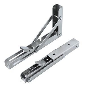 Haidibosi Folding Stand Stainless Steel Iron Shelf Support Wall Mount <b>Bracket</b> Modern Simple Design Durable For Shelves - Product Image 5