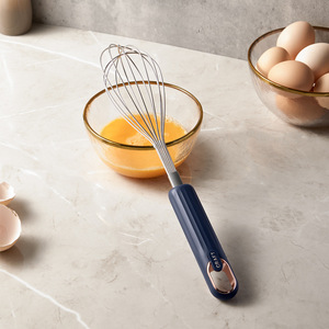 Utensilios de Repostería para Cocina, Batidor de Huevos de Acero Inoxidable Personalizado, Antideslizante, de Plástico Ecológico, Manual - Product Image 4