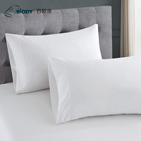 Draps de lit blancs de luxe pour hôtel, 100% coton, 300 fils, taille Queen, pour l'hôtellerie