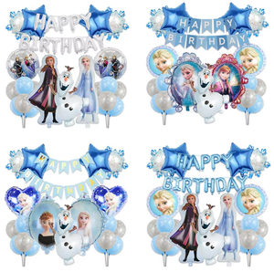 Globos Temáticos de <span class=keywords><strong>Elsa</strong></span> y <span class=keywords><strong>Anna</strong></span>, Decoración para Baby Shower, Decoraciones para Fiestas de Cumpleaños de Niñas, Globo de Aluminio con Copos de Nieve de <span class=keywords><strong>Olaf</strong></span> - Product Image 3