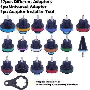 28ชิ้นถังเก็บน้ำรถยนต์เครื่องตรวจจับตรวจสอบการรั่วไหลและปั๊มหม้อน้ำหล่อเย็นสูญญากาศเครื่องมือทดสอบระบบระบายความร้อน - Product Image 4