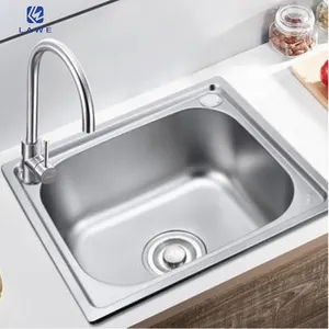 Zhongshan Lawe Modern Common R Type 304 Stainless Steel Single Bowl Pressing Smart Kitchen Sink