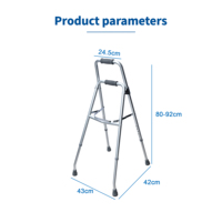 Déambulateur pliant en aluminium pour soins à domicile, réglable en hauteur, pour personnes âgées et handicapées, équipement de réadaptation, usine OEM ODM