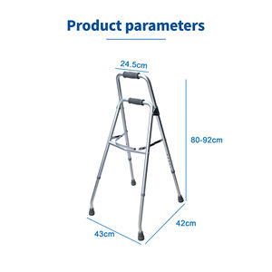 Déambulateur pliant en aluminium pour soins <span class=keywords><strong>à</strong></span> <span class=keywords><strong>domicile</strong></span>, réglable en hauteur, pour personnes âgées et handicapées, équipement de réadaptation, usine OEM ODM - Product Image 2