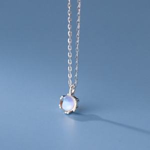 Temperament <b>Sterling</b> <b>Silver</b> <b>Necklace</b> 925 Female Fair Maiden Synthesis Coloured Glaze Pendant <b>Necklace</b> - Product Image 1