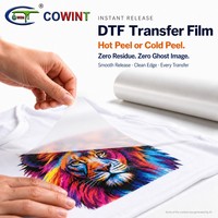 Cowint Instant Peel Anti-Static No Ink Bleeding Vivid Color Overseas Stock PET Roll Textile Fabric Heat Transfer ROHS Transfer