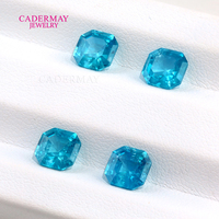 Cadermay Lab cultivé saphir vert menthe vert clair bleu océan pierres synthétiques en vrac avec des inclusions mineures pour la fabrication de bijoux