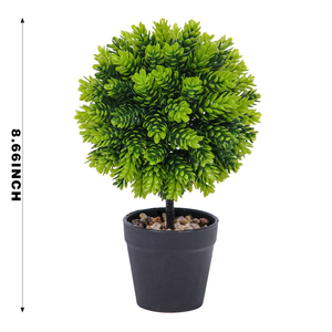 Ruopei <span class=keywords><strong>Mini</strong></span> Bola de Topiario de Césped Artificial Realista, Buxus Sintético en Maceta, Resistente a los Rayos UV, para Decoración de Hogar, Oficina y Mesa - Product Image 3