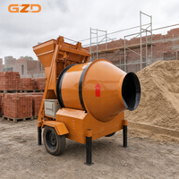 Bétonnière électrique GZD JZM400, type tambour 400L, machine mobile de mélange de ciment pour la construction routière