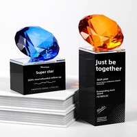 Trophée en verre cristal de style nouveau, design créatif sur mesure, gravure haut de gamme, fabriqué en Chine, pour cérémonies de remise des prix de fin d'année