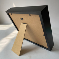 Échantillon gratuit 5X5 6x6 7X7 8x8 9x9 10x10 pouces carré véritable boîte d'ombre en verre tout noir 1.2 pouces 3cm 5cm cadre de boîte d'ombre profonde