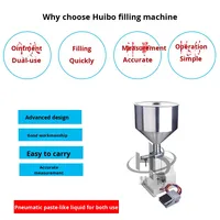Machine de pesage et de dosage pneumatique compacte A02 pour crèmes cosmétiques, miel, pâtes, liquides, aliments et bière en bouteilles en verre