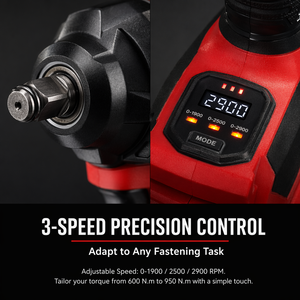 Llave de Impacto Inalámbrica Industrial de 20V con Torque de 1100Nm para Desatornillar <span class=keywords><strong>Tuercas</strong></span>, <span class=keywords><strong>Pistola</strong></span> de Impacto de 1/2 Pulgada con Torque Alto de 950Nm para Camiones Pesados - Product Image 3