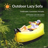 Canapé gonflable d'extérieur moderne, pliable, en polyester, portable, confortable, pour le camping, la pause déjeuner, les festivals de musique, chaise individuelle