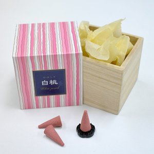 Cono de incienso de rosa de Japón con soporte, paquete de 12, Mini cajas de fragancia Floral japonesa, marca de regalo al por mayor - Product Image 3