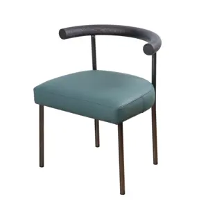 Popular Modern Home Furniture Metallic Living Room Chairs Elegant Armless Dining Table Chairs Iron Metal Steel Contemporary