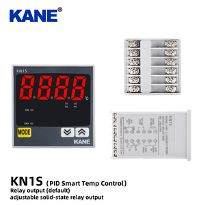 Kane เทอร์โมสตัทเอาท์พุต KN1S48 * 48มม. 220VAC 50/60Hz K J ประเภท PT100อุณหภูมิเอาต์พุต SSR TC4 REX-C100อั<span class=keywords><strong>จ</strong></span>ฉริยะตัวควบคุมอุณหภูมิ - Product Image 1