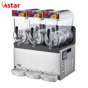 Astar máquina slush 12lx3 tigelas coquetelos frozen máquina slush de gelo/granita dispensador de bebidas/máquina slush