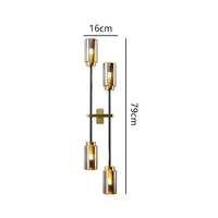 Lampe murale de fond de salon minimaliste de luxe léger, lampe murale longue créative pour hall d'hôtel, chambre à coucher, couloir, balcon