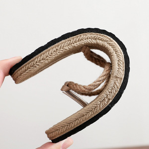 Pas cher en gros Chanclas mode en vente Jepit plat décontracté été plage femmes 2025 pur chanvre corde string sandales - Product Image 4