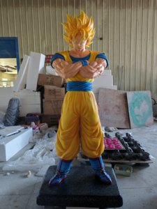 Statua di <span class=keywords><strong>Goku</strong></span> di <span class=keywords><strong>Dragon</strong></span> <span class=keywords><strong>Ball</strong></span> <span class=keywords><strong>Z</strong></span> a Mezzo Busto in Resina con Illuminazione - Product Image 3
