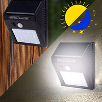 20 LED solaire applique murale extérieure capteur sans fil étanche détection de mouvement style minimaliste décoration de jardin veilleuses