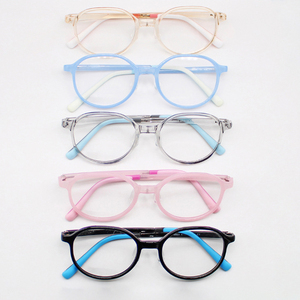 Estudiante Retro Art Anti Blue Ray Gafas TR 90 Marco de silicona suave Gafas ultraligeras para Miopía - Product Image 2