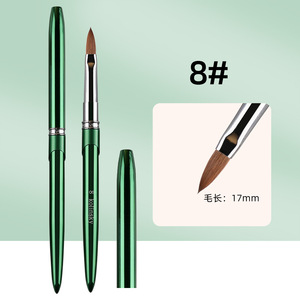 Pinceau à ongles en acrylique Kolinsky avec logo personnalisé, pinceau professionnel pour extension de poudre acrylique pour salon de beauté, manucure, nail art - Product Image 6