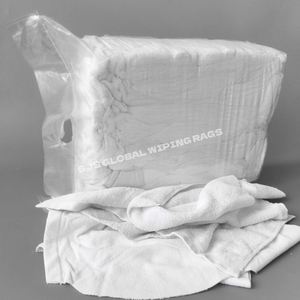 Paños de limpieza de algodón blanco de alta calidad, 100% algodón, toallas blancas industriales para uso en plantas de fabricación, para limpieza. - Product Image 1