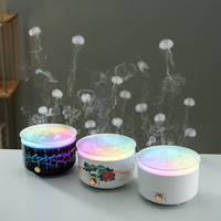 Diffuseur de brume décoratif avec lumières LED 7 couleurs, humidificateur ultrasonique d'huiles essentielles 360 ml, effet méduse relaxant pour hôtel et maison