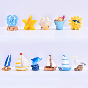 Mini figurines en résine de mouettes, bateaux et dauphins pour décorations de paysages marins, mini ornements, accessoires de bricolage - Product Image 6
