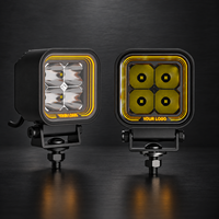 Accessoires tout-terrain ECE R10 40W, feux LED hyper spot à 4,5 degrés, blanc et ambre, DRL pour Ford Bronco Wrangler Jeep