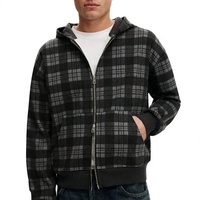 Sweat-shirt à capuche zippé premium pour homme, en molleton de coton, style streetwear décontracté, manches longues, personnalisable