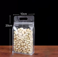 Sachet en plastique transparent de qualité alimentaire refermable avec fermeture éclair pour collations, noix et céréales