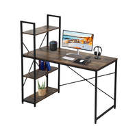 Bureau d'ordinateur industriel avec étagères de rangement à 4 niveaux Bureau de bibliothèque moderne simple