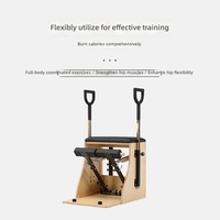 Chaise de Pilates professionnelle en bois d'érable - Équipement de fitness durable, portable, réglable, multifonctionnel et écologique pour studio