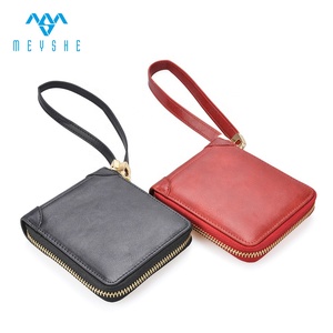 <span class=keywords><strong>Portafoglio</strong></span> personalizzato da <span class=keywords><strong>donna</strong></span> in vera pelle nera Vintage con cerniera a catena, tasca portamonete di lusso direttamente dalla fabbrica - Product Image 6